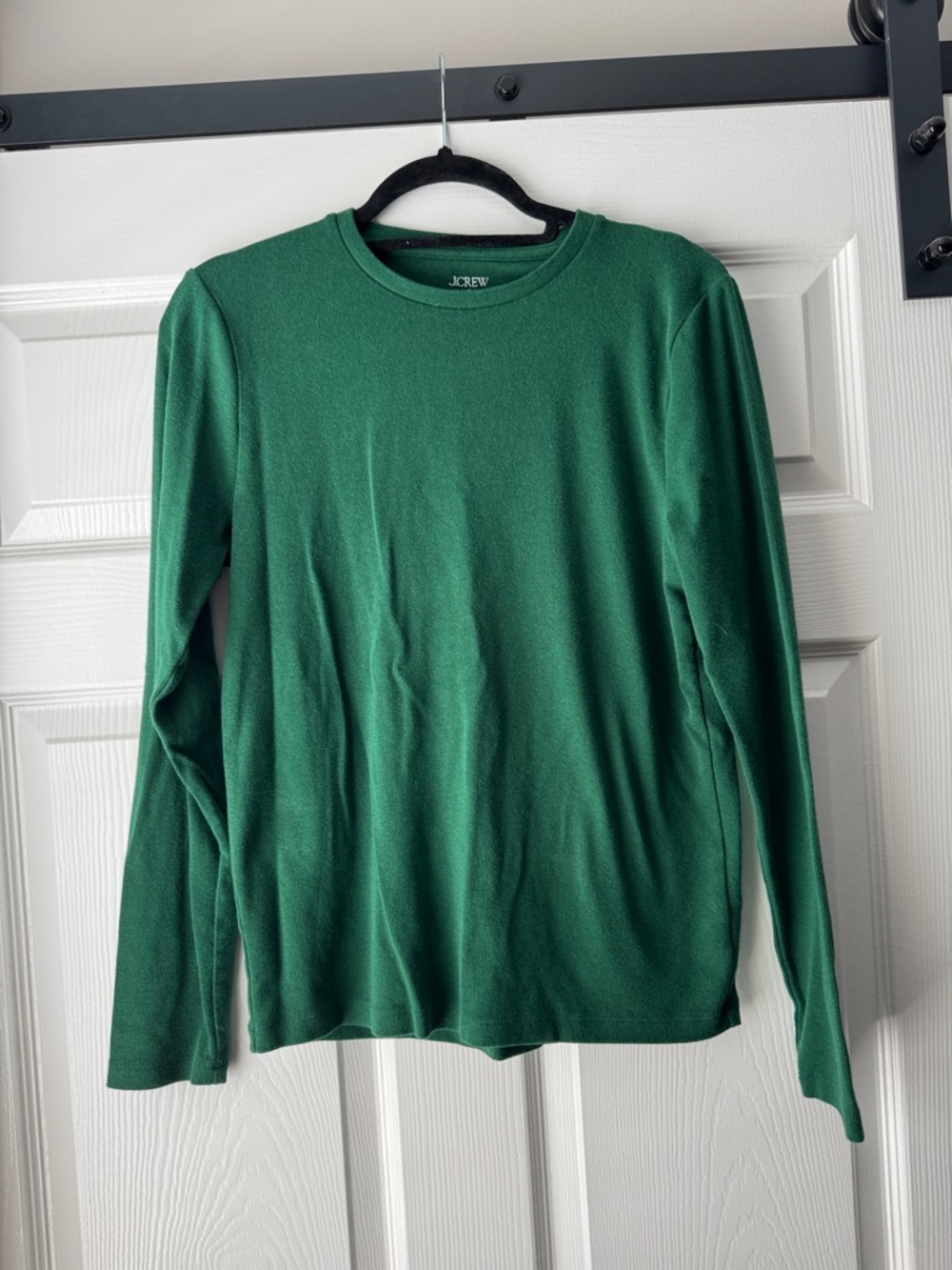 J.Crew Green Long Sleeve Crewneck Tee Women’s Large Everyday Basic